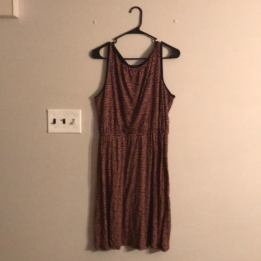 Pink and black dress